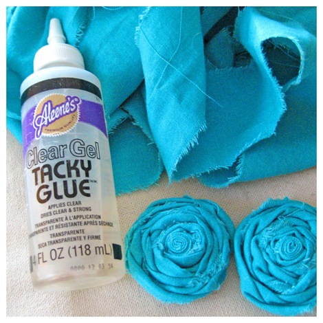 fabric rosette necklace supplies