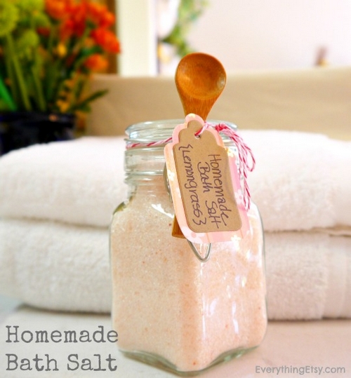Homemade Bath Salt Tutorial - EverythingEtsy
