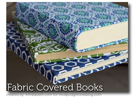 Mod-Podge-Fabric-Covered-Books
