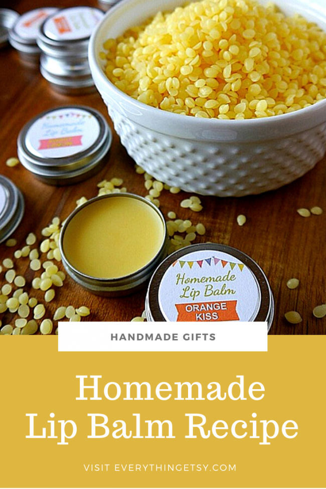 Homemade Lip Balm Recipe & Printable Labels {DIY Gift}