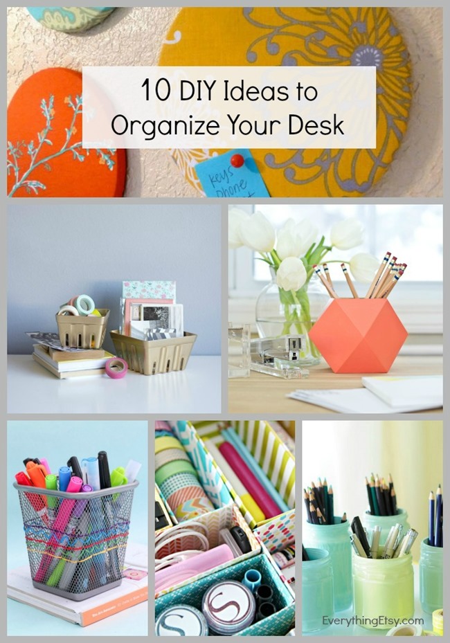 10 Diy Ideas To Organize Your Desk Everythingetsy Com
