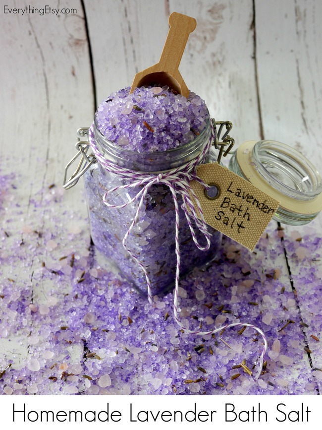 DIY Lavender Bath Salt using doterra essential oils on EverythingEtsy.com