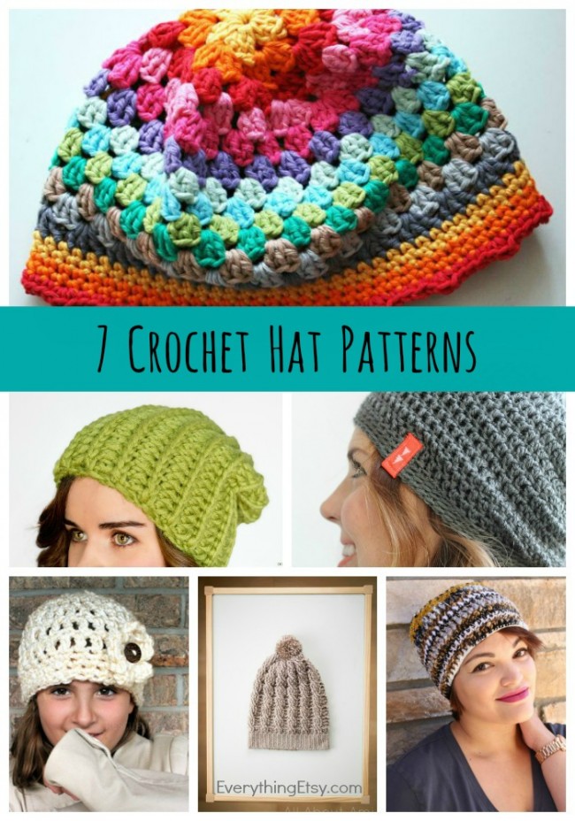 7 Crochet Hat Patterns {Free Designs}