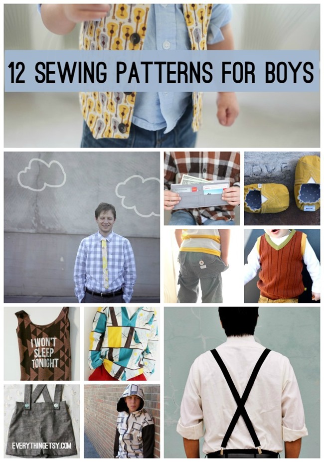 12 Sewing Patterns for Boys {Free Designs} 