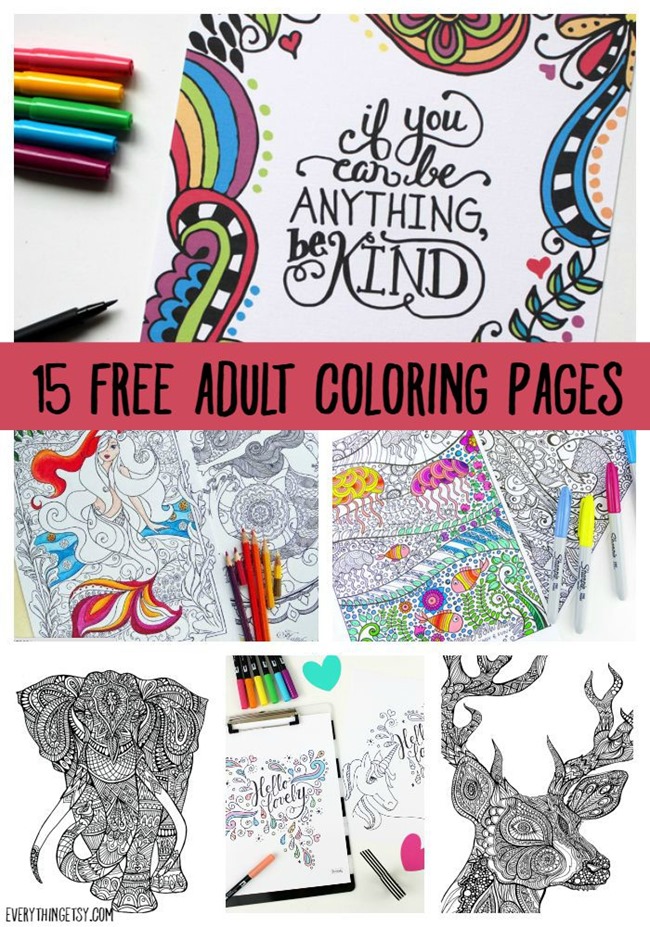 printable coloring pages for adults 15 free designs everythingetsy com