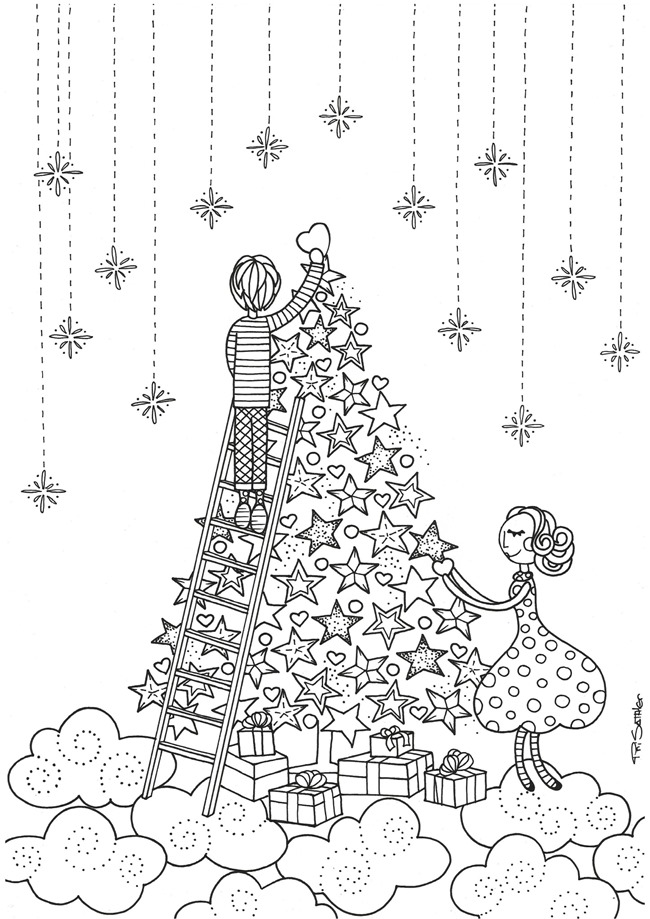 21 christmas printable coloring pages  everythingetsy