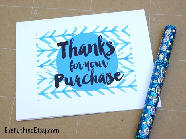 Free Printable Thank You Cards {Etsy Business ...