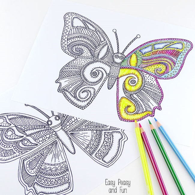 Cute Coloring Pages - Free Printable - Easy Peasy and Fun