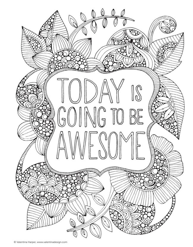 12 pages de coloriage de citations inspirantes pour adultes - Be Awesome