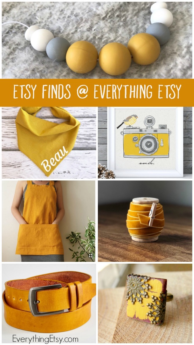 Etsy Finds at Everything Etsy - Mustard Yellow Gift Ideas ...