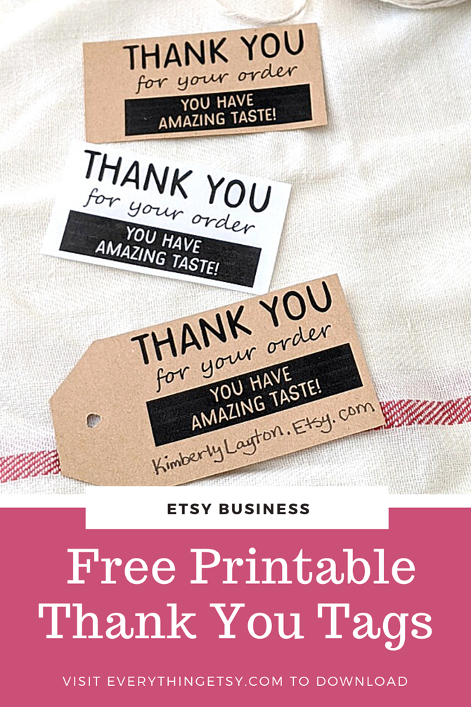 Free Printable Thank You For Your Business Tag { Business
